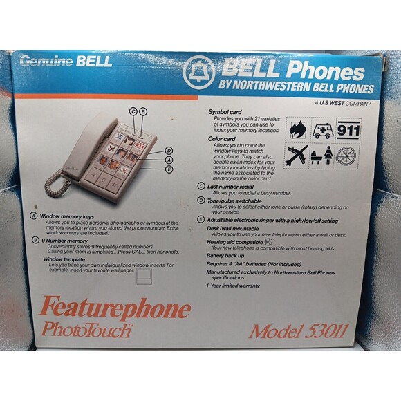 Vintage Northwestern Bell Phones Photo Touch Granny Core Large Numbers #53011 - Picture 10 of 13